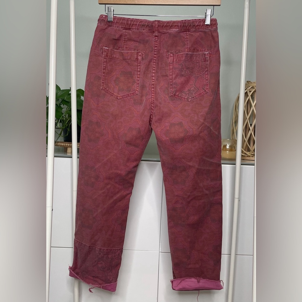 Anthropologie Pilcro Boho Artsy Patchwork High Rise Straight Leg Pants - Picture 8 of 13
